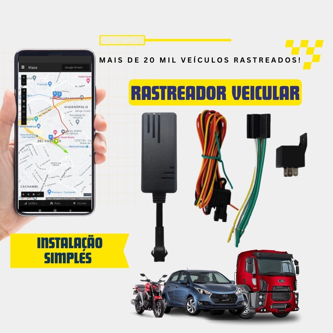 Rastreador 4G com bloqueio remoto